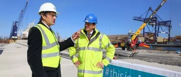 Leading civil engineer tours Teesside port upgrade project