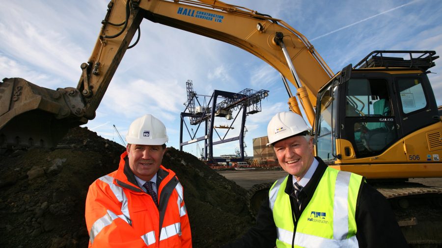 PD Ports puts first spade in the ground as container terminal expansion commences at Teesport