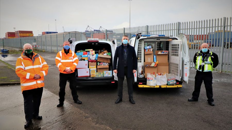 PD Ports staff embrace the spirit of Christmas with food bank donations