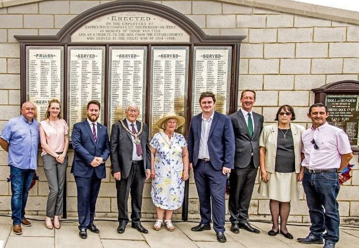 Ceremony to commemorate shipyard workers war memorial refurbishment